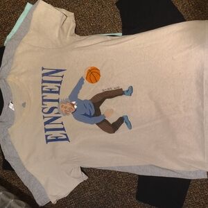 Source Unknown Einstein Basketball Graphic Tee - Gray and Blue